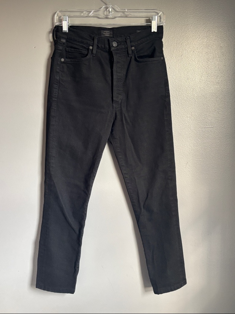 Citizens Of Humanity OLIVIA high rise slim ankle black jeans * sz 27  button fly